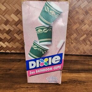 Vintage Dixie Cups Rare Neoclassical Design Bathroom Cups Open Box With 131 Cups